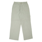 KINGFIELD Cargo Womens Trousers Beige Loose Straight Linen W28 L30