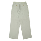KINGFIELD Cargo Womens Trousers Beige Loose Straight Linen W28 L30
