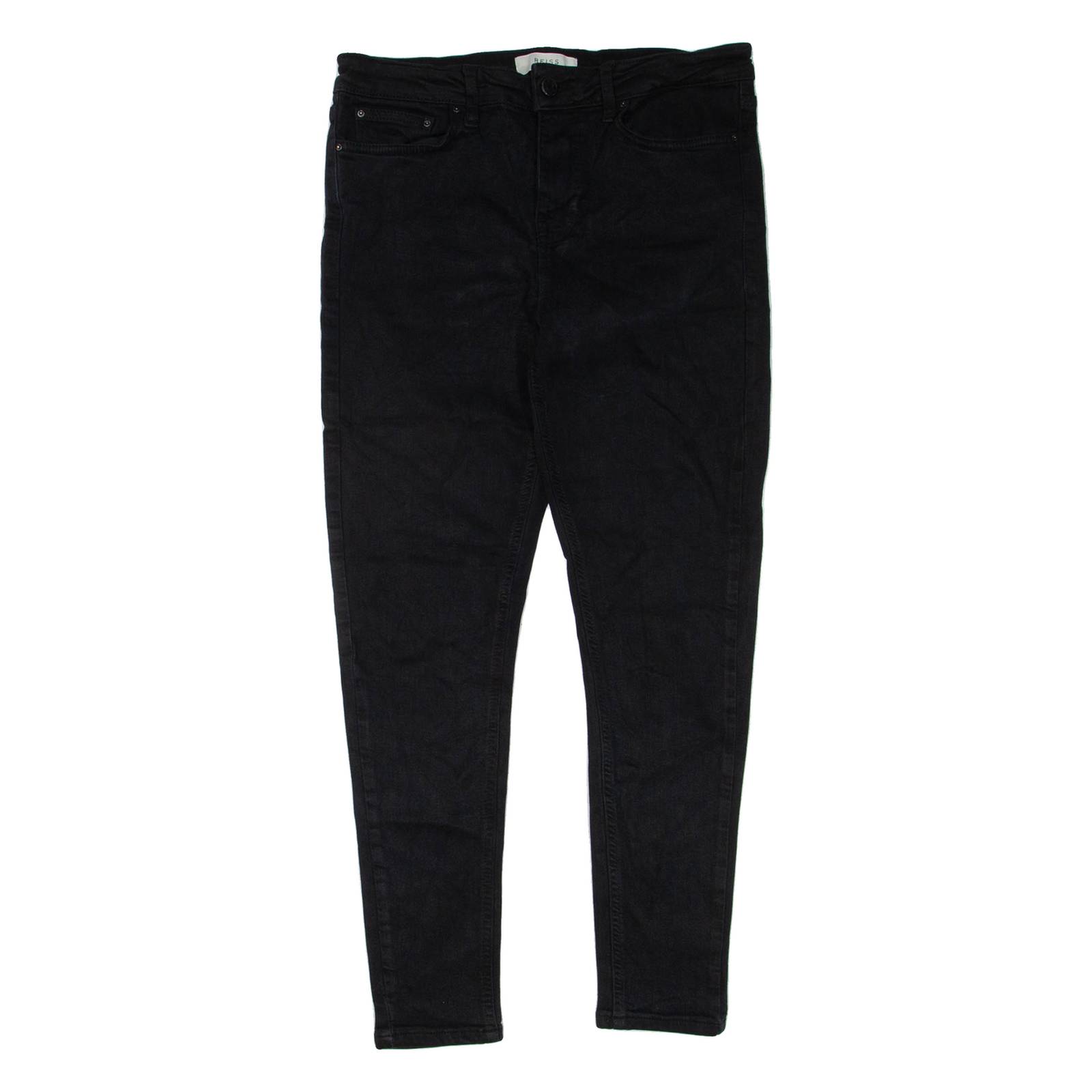 REISS Womens Jeans Black Regular Skinny W30 L27