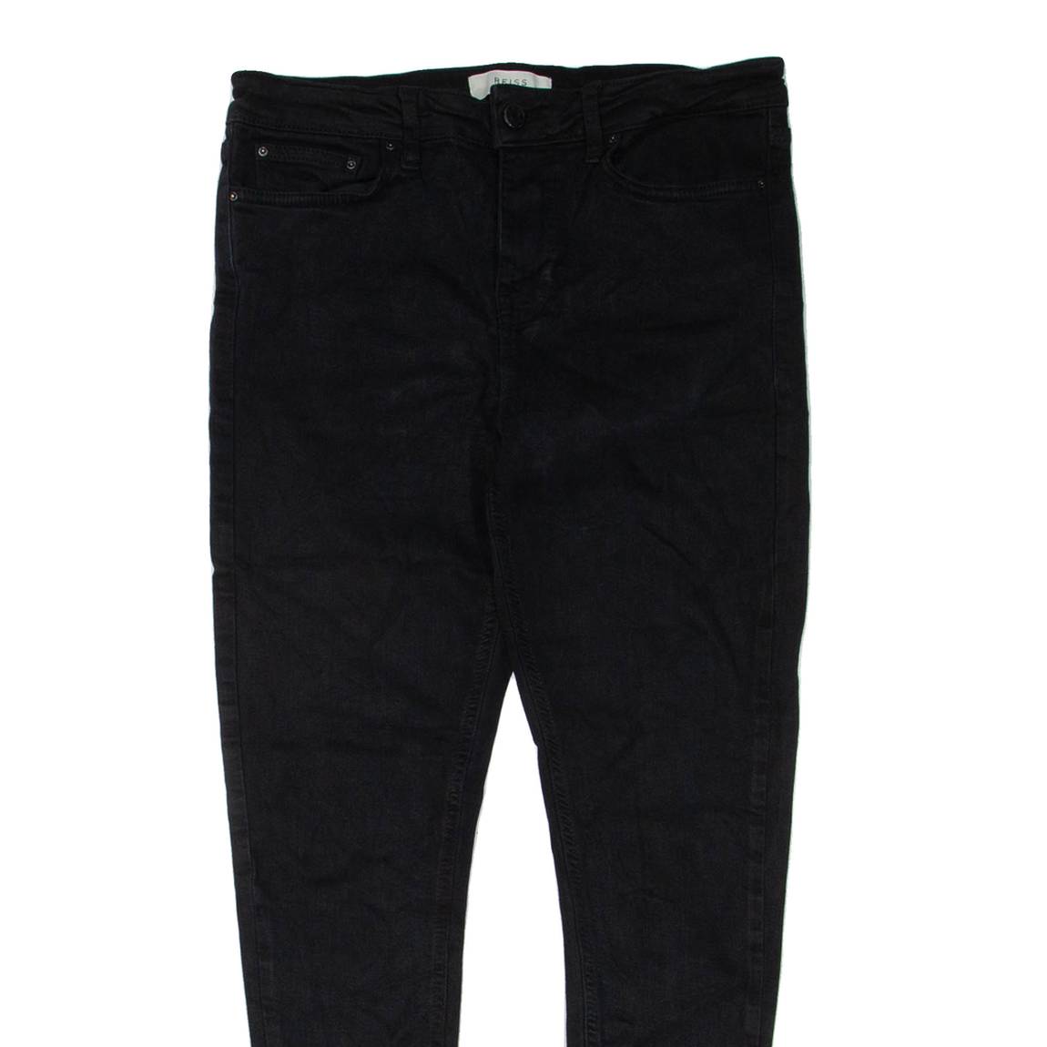 REISS Womens Jeans Black Regular Skinny W30 L27