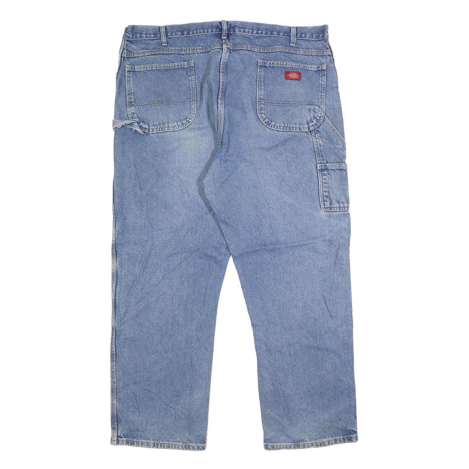 DICKIES Mens Jeans Blue Regular Straight Denim Medium W40 L32 Workwear