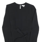 ELIZABETH JAMES Womens Black Sleeved Playsuit Polyester Blend S Elegant