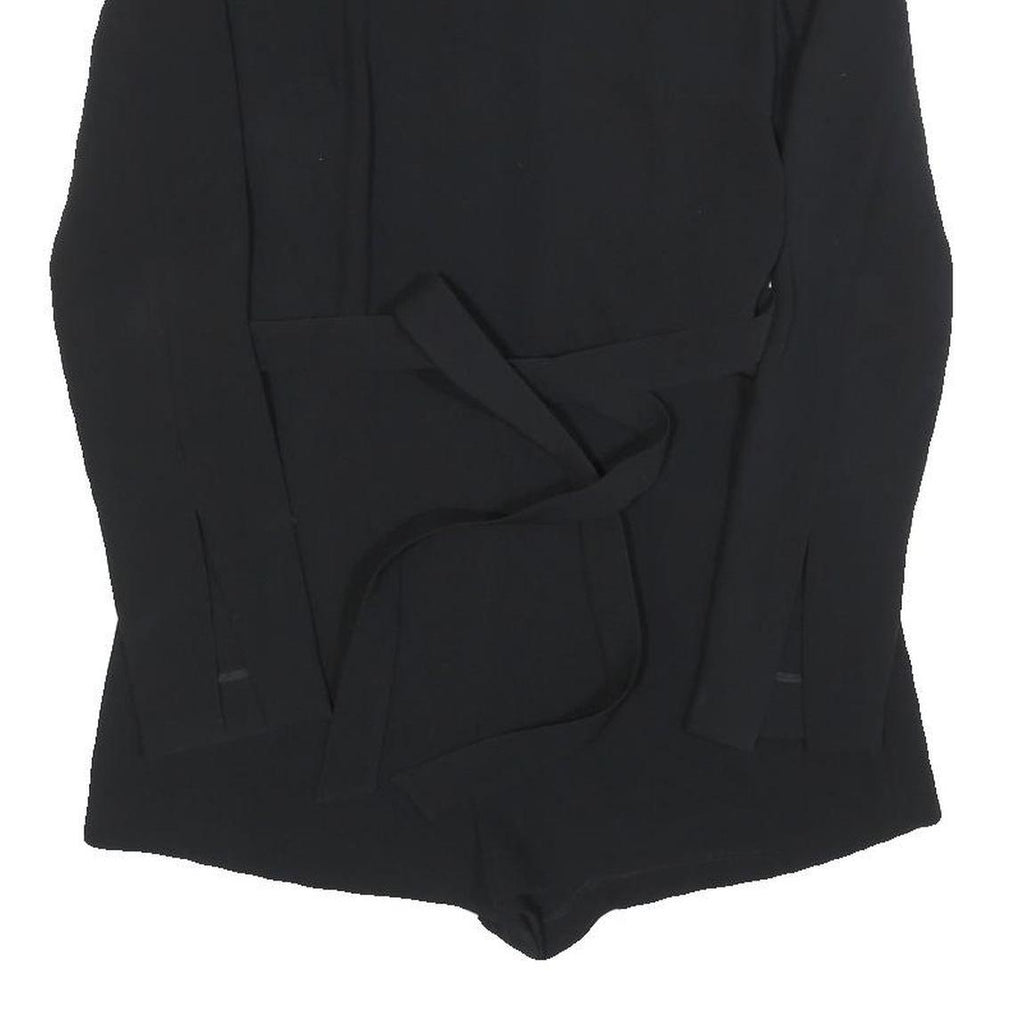 ELIZABETH JAMES Womens Black Sleeved Playsuit Polyester Blend S Elegant