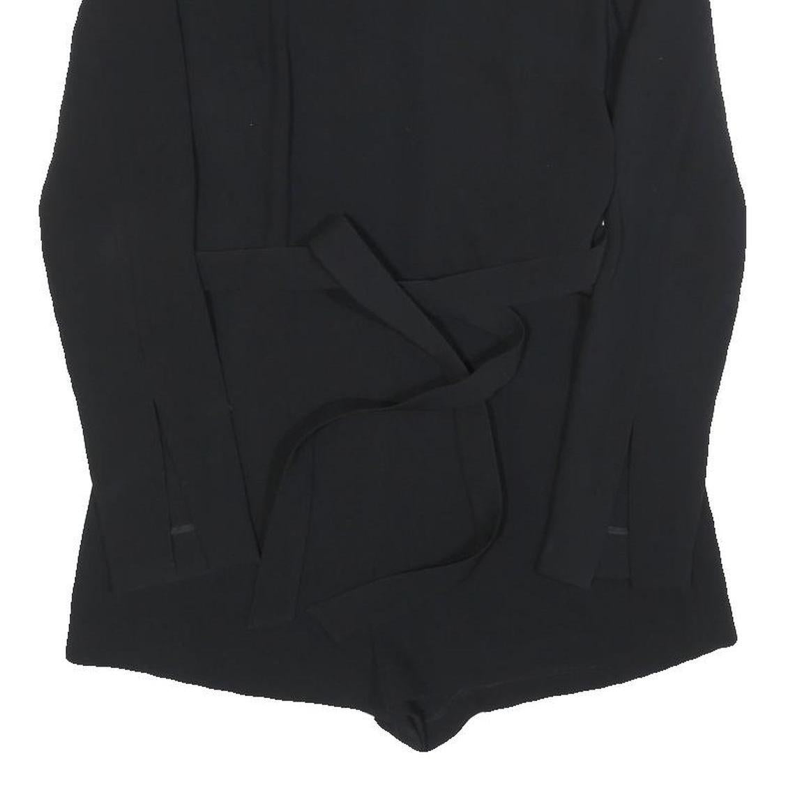 ELIZABETH JAMES Womens Black Sleeved Playsuit Polyester Blend S Elegant