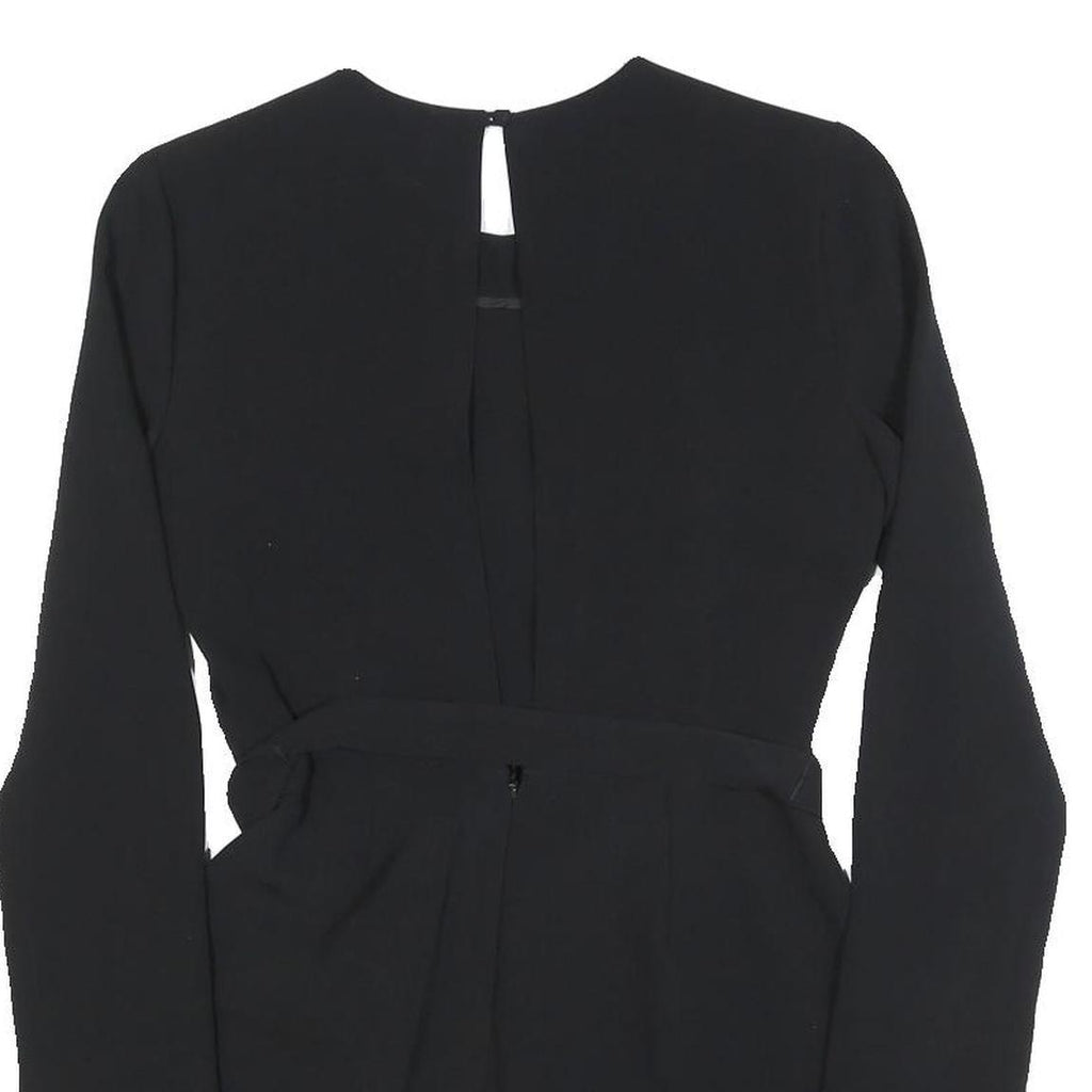 ELIZABETH JAMES Womens Black Sleeved Playsuit Polyester Blend S Elegant