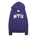 CHAMPION Womens Purple NYU Pullover Hoodie S Cotton Blend Casual
