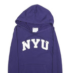 CHAMPION Womens Purple NYU Pullover Hoodie S Cotton Blend Casual