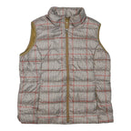 EDDIE BAUER Womens Beige & Ochre Puffer Jacket XL Polyester Blend Quilted Zip