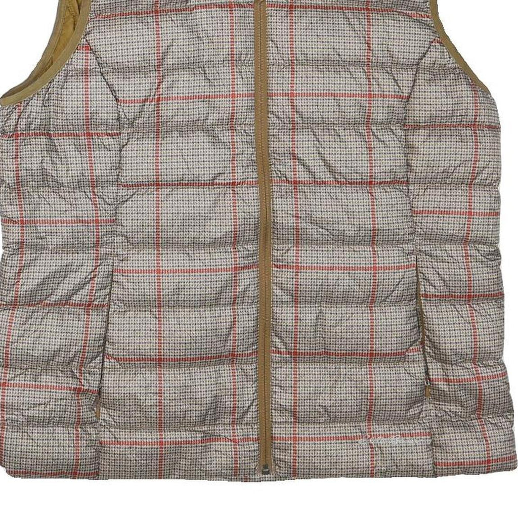 EDDIE BAUER Womens Beige & Ochre Puffer Jacket XL Polyester Blend Quilted Zip