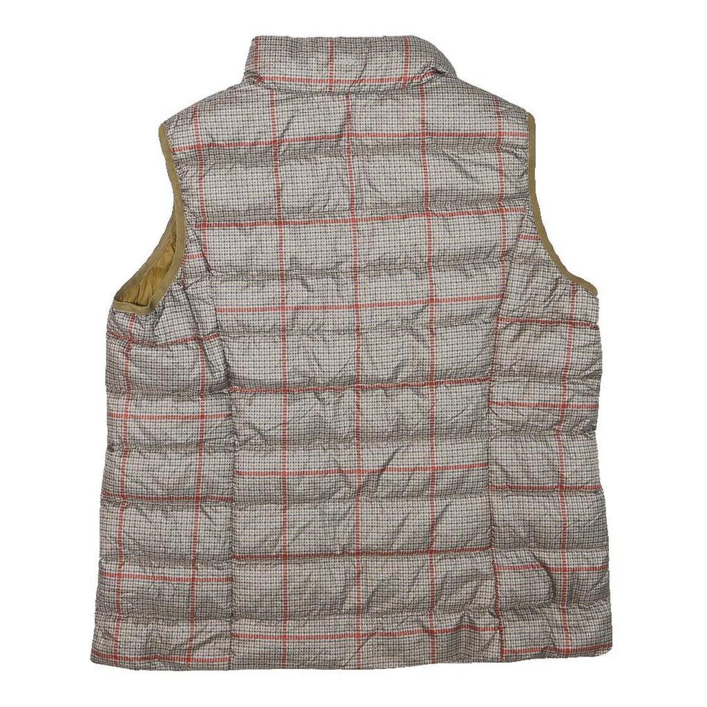 EDDIE BAUER Womens Beige & Ochre Puffer Jacket XL Polyester Blend Quilted Zip