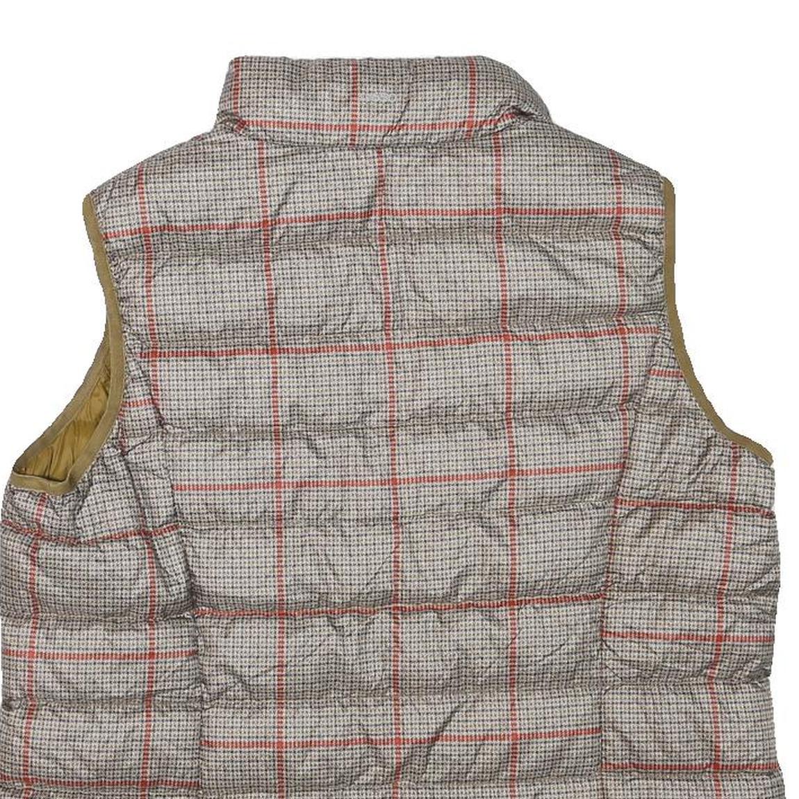 EDDIE BAUER Womens Beige & Ochre Puffer Jacket XL Polyester Blend Quilted Zip