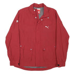 PUMA Mens Red Zip Jacket M Polyester Blend Plain Sportswear Casual Lightweight