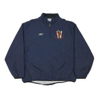 REEBOK Mens Navy Blue Lacrosse Half Zip Nylon Jacket XL Plain Sportswear