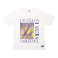 NBA Mens White Los Angeles Lakers Basketball Graphic T-Shirt S Short Sleeve Crew