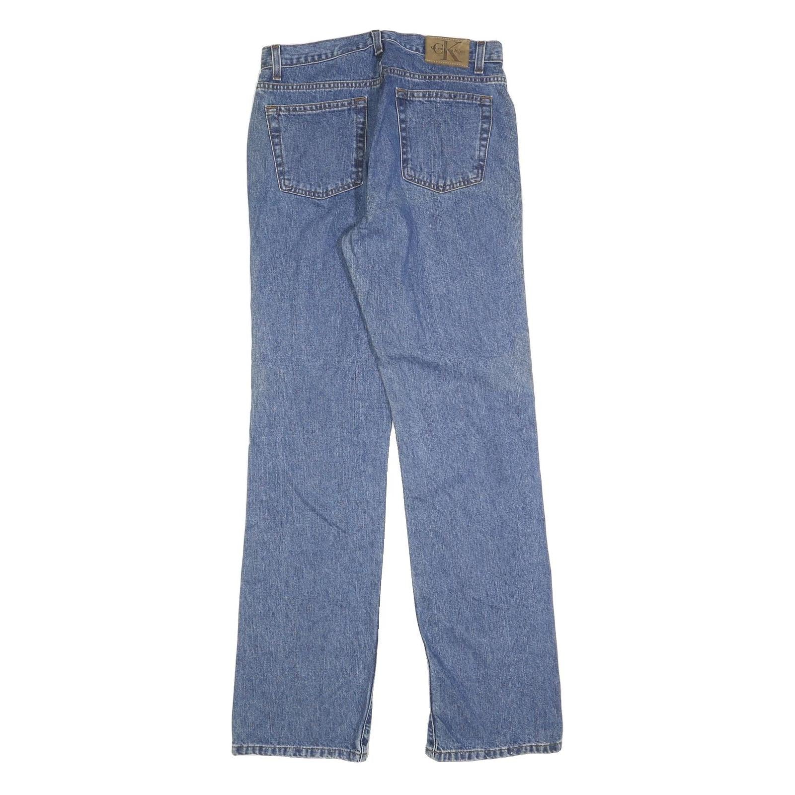 CALVIN KLEIN JEANS Womens Blue Regular Straight Denim Medium W30 L34 Zip