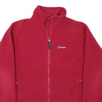 BERGHAUS Womens Red Jacket M Polyester Blend Plain Zip Outdoor Casual Warm