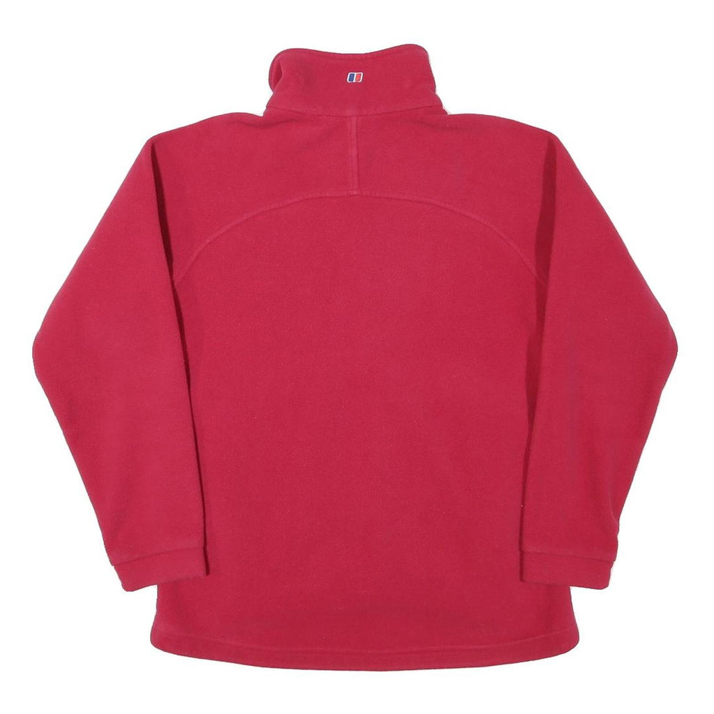 BERGHAUS Womens Red Jacket M Polyester Blend Plain Zip Outdoor Casual Warm