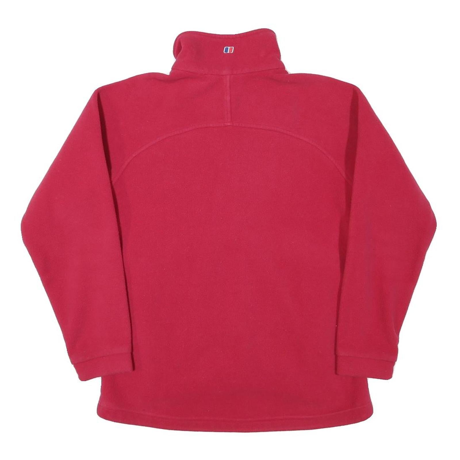BERGHAUS Womens Red Jacket M Polyester Blend Plain Zip Outdoor Casual Warm