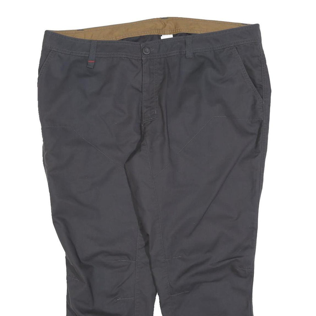 Mens Regular Fit Polyester Blend Black Trousers W42 L28 Zip Closure Classic