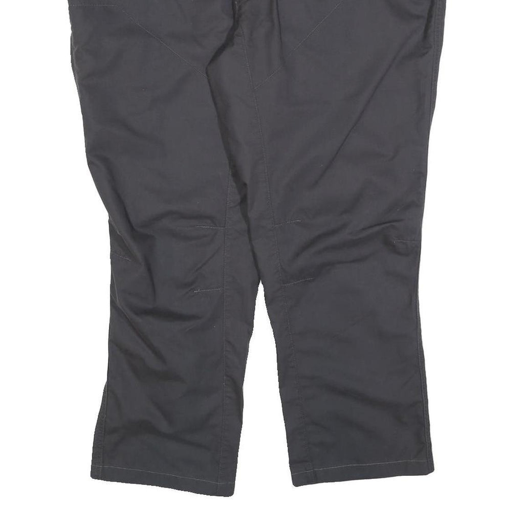 Mens Regular Fit Polyester Blend Black Trousers W42 L28 Zip Closure Classic