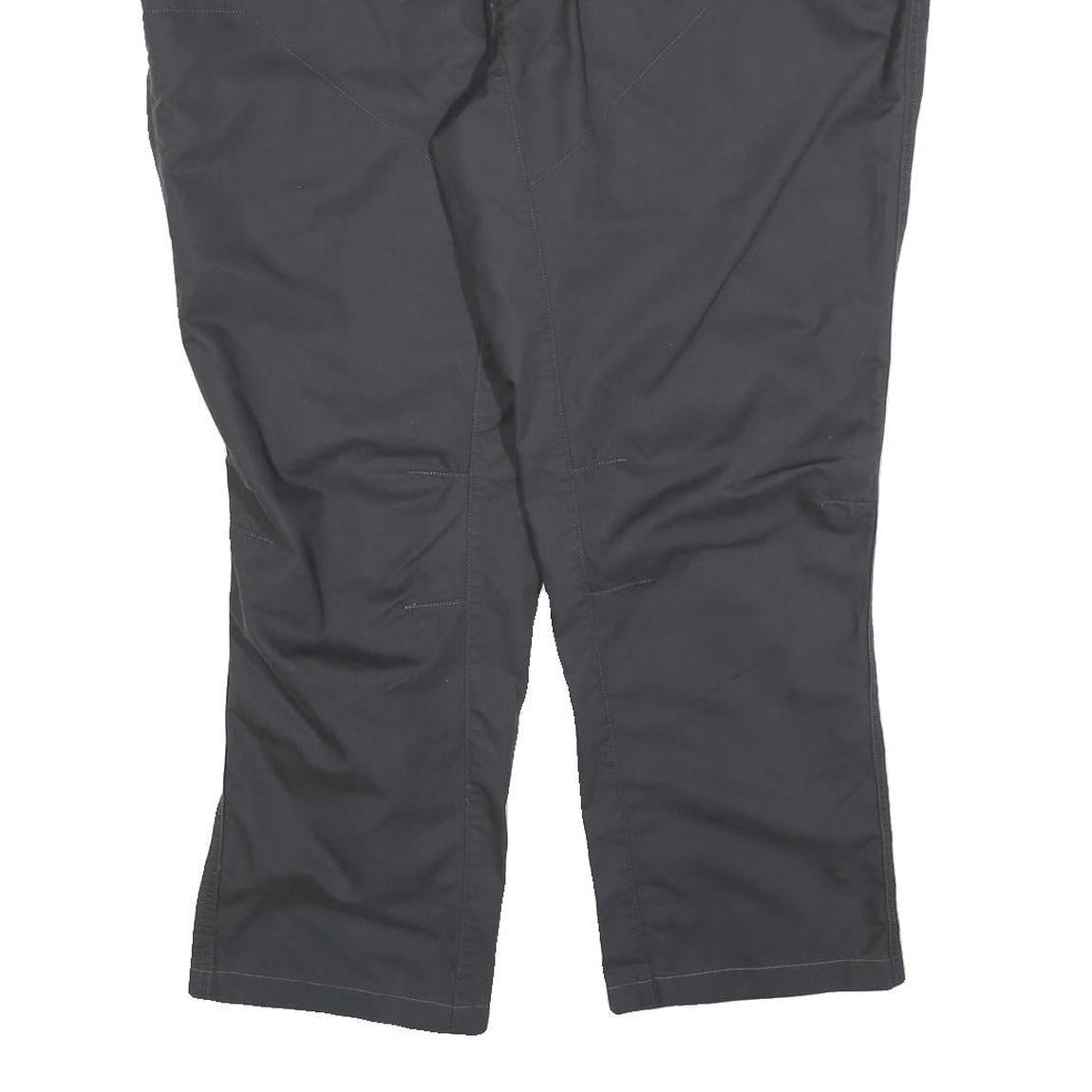 Mens Regular Fit Polyester Blend Black Trousers W42 L28 Zip Closure Classic