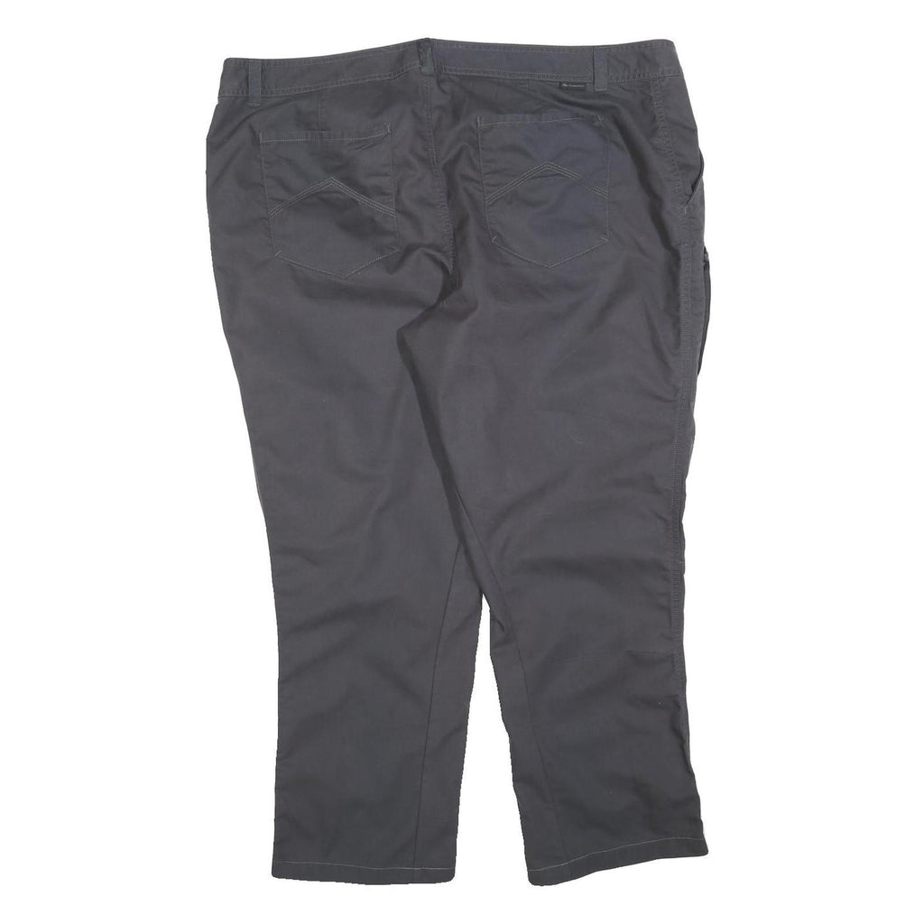 Mens Regular Fit Polyester Blend Black Trousers W42 L28 Zip Closure Classic