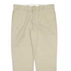 DICKIES Mens Regular Fit Beige Workwear Trousers W40 L32 Durable Polyester Blend