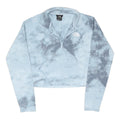 THE NORTH FACE Womens Blue & Grey Tie Dye Half Zip S Cropped Fleece Outdoor
