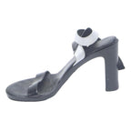 GUCCI Womens Black & White Leather High Heel Sandals UK 4.5 Elegant Formal
