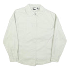 VERO MODA Womens White Button Cotton Blend Jacket XS Plain Classic Shirt Style
