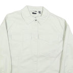 VERO MODA Womens White Button Cotton Blend Jacket XS Plain Classic Shirt Style