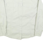 VERO MODA Womens White Button Cotton Blend Jacket XS Plain Classic Shirt Style