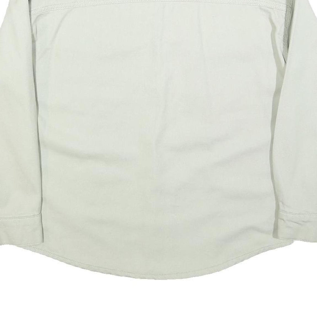 VERO MODA Womens White Button Cotton Blend Jacket XS Plain Classic Shirt Style