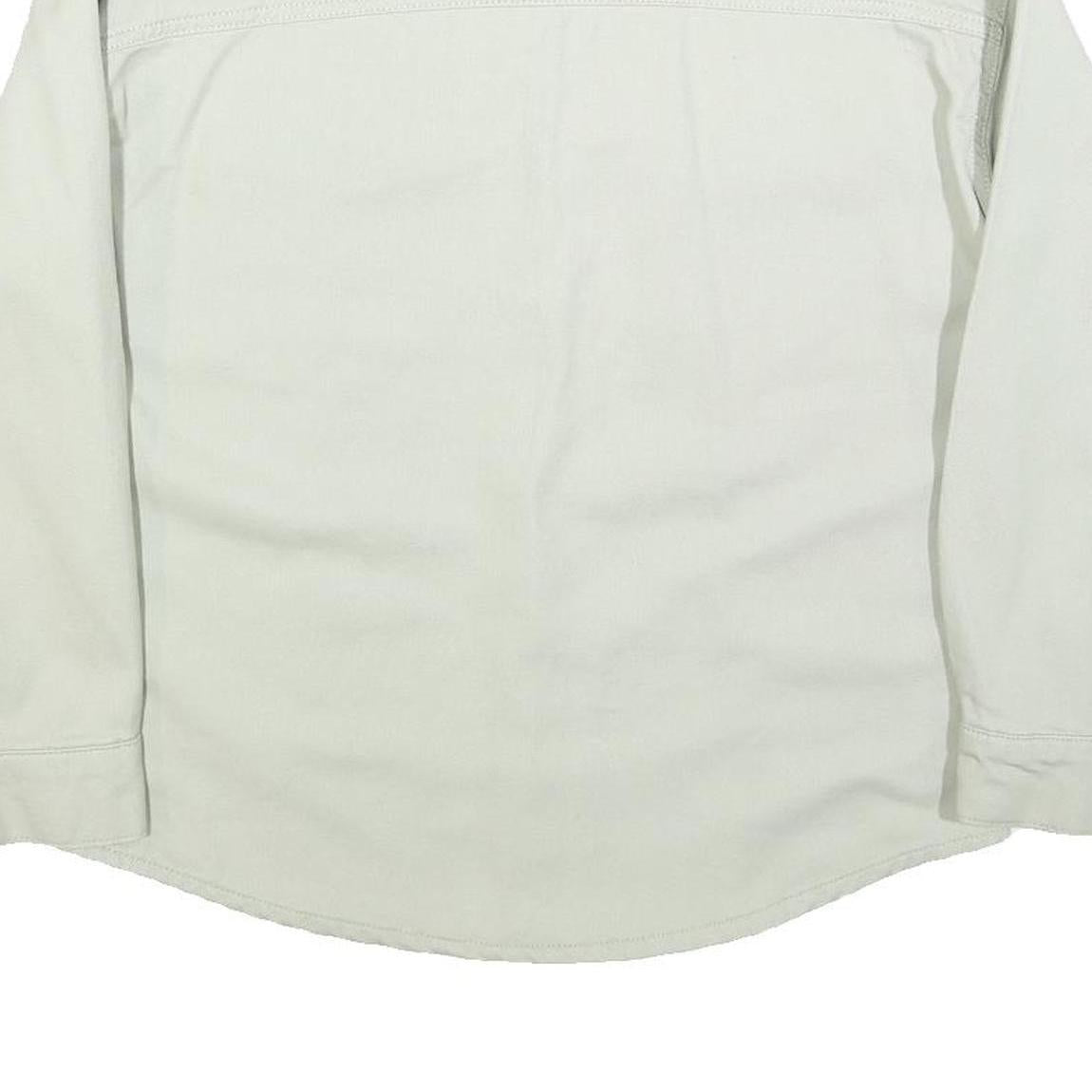 VERO MODA Womens White Button Cotton Blend Jacket XS Plain Classic Shirt Style