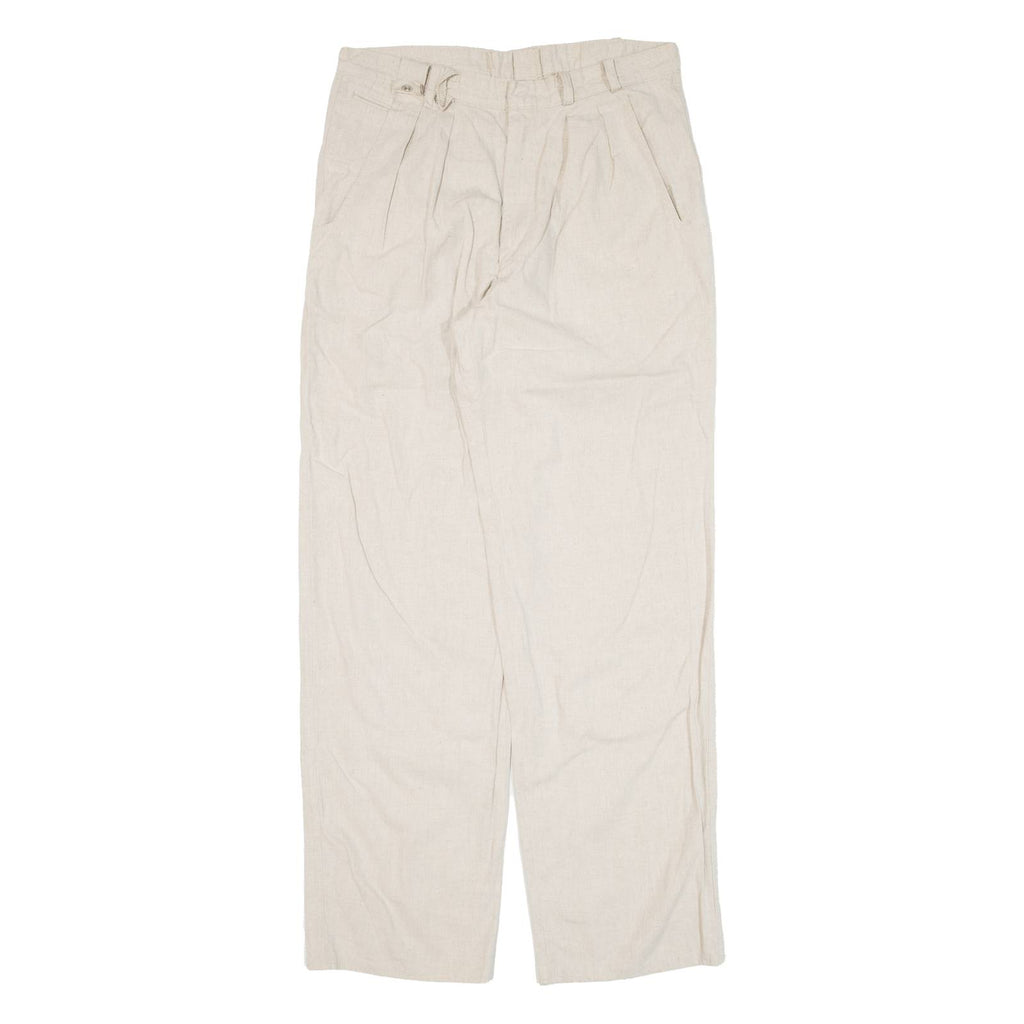 Womens Trousers Beige Loose Straight W30 L31