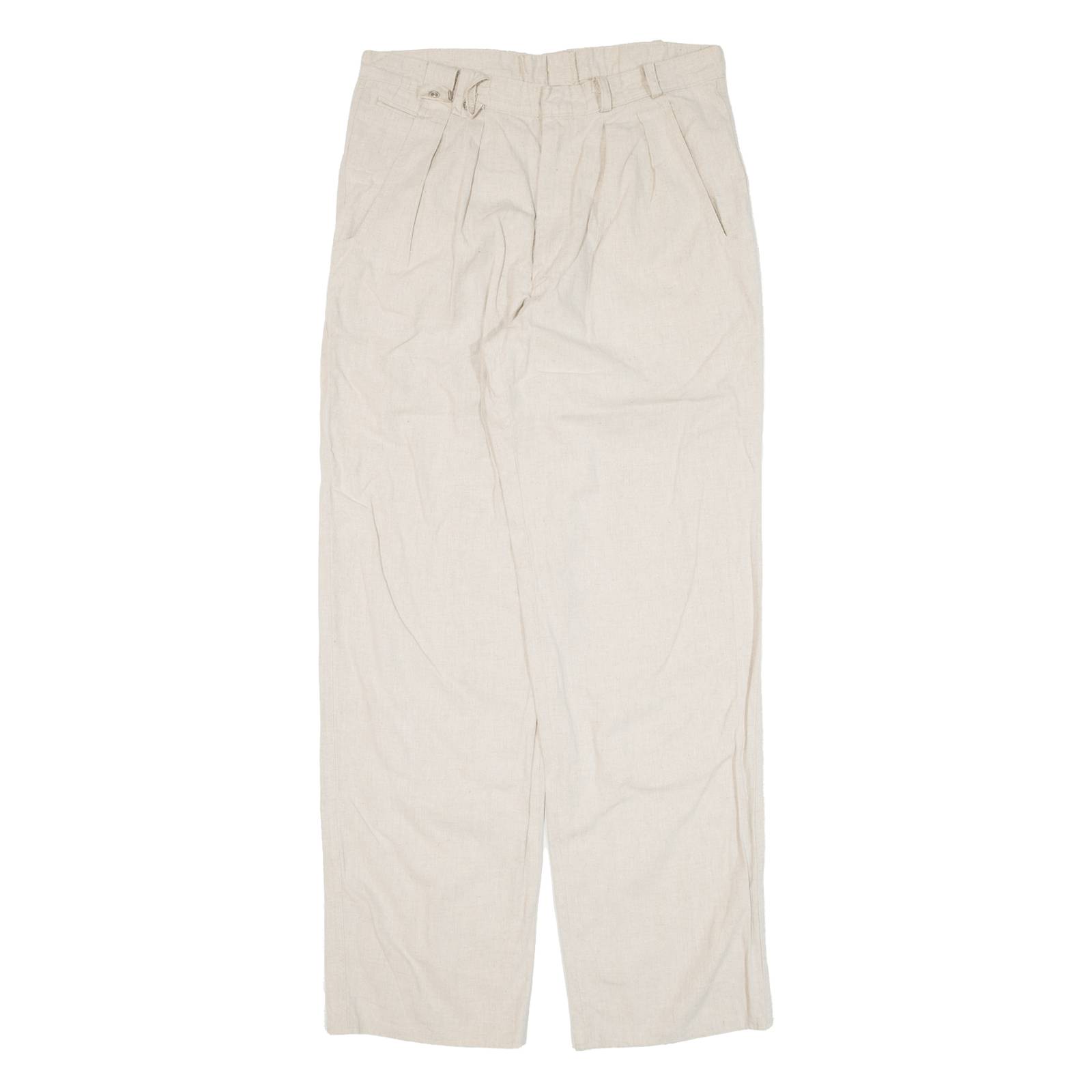Womens Trousers Beige Loose Straight W30 L31