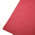 TOMMY HILFIGER Mens Red & Cream Long Sleeve Rugby Polo Shirt XL Cotton