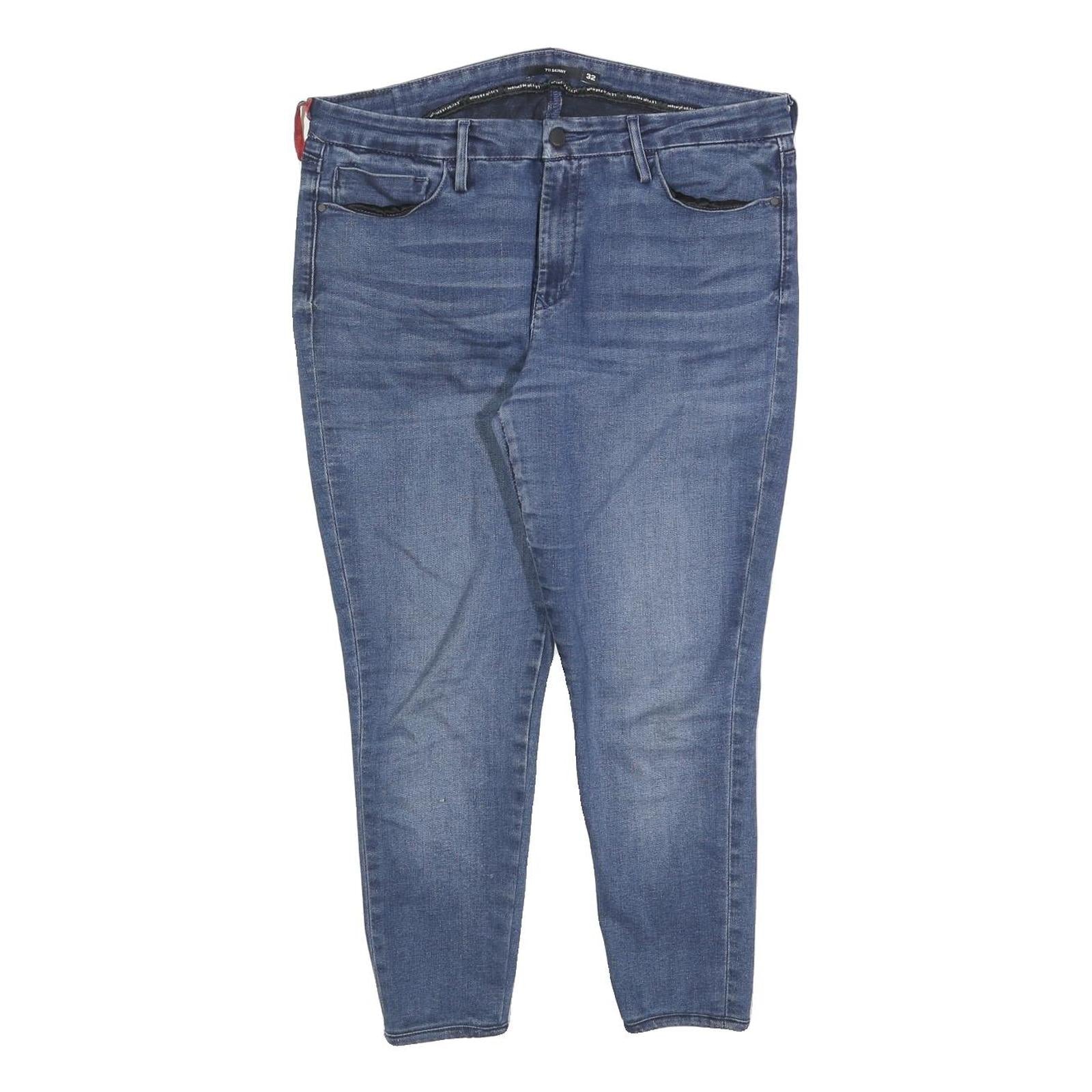 LEVI'S 711 Womens Jeans Blue Slim Skinny Denim W32 L24 Stretch Casual Pants