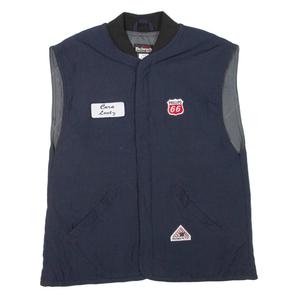 BULWARK Mens Workwear Gilet Blue XL
