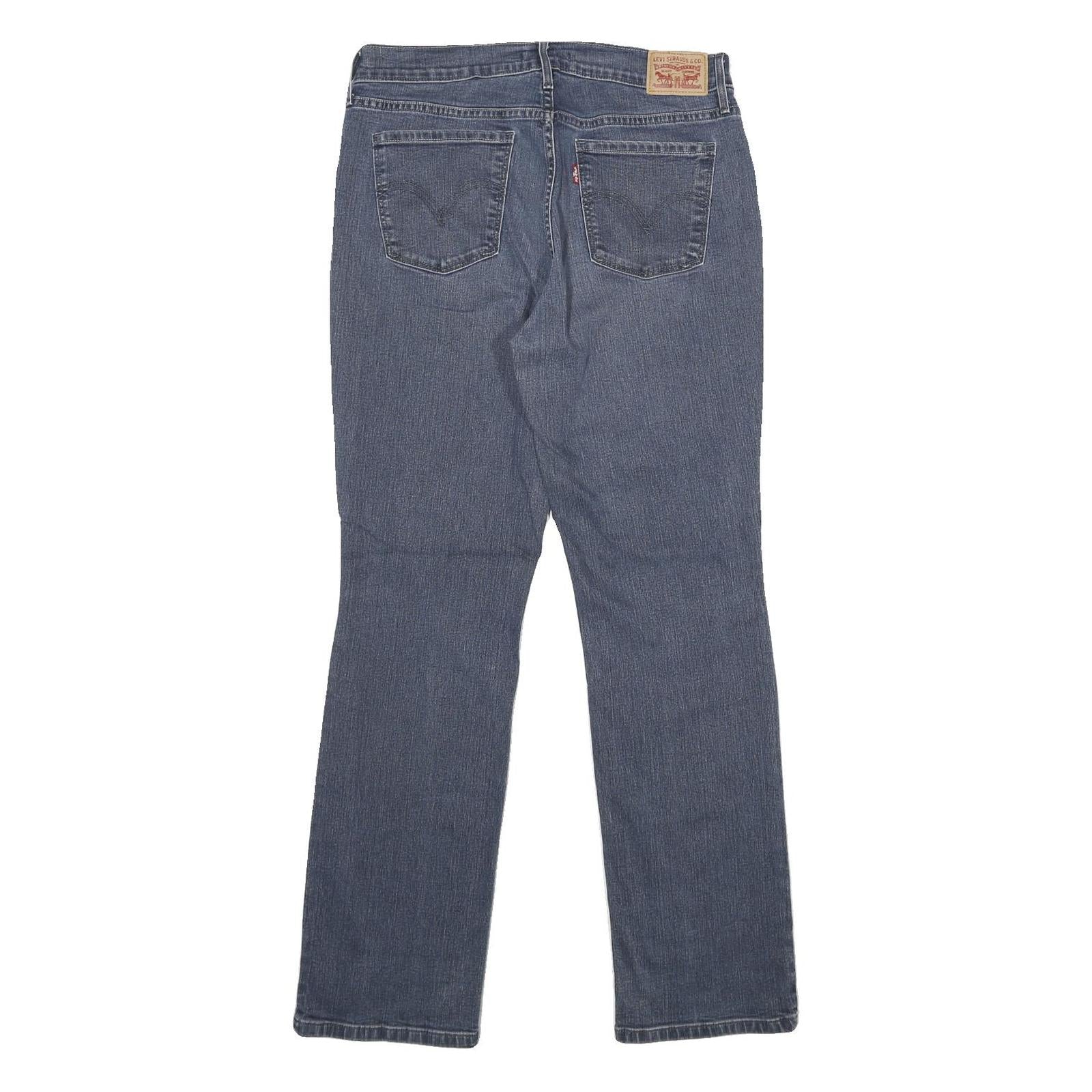 LEVI'S 505 Womens Jeans Blue Regular Straight Denim Medium W30 L30 Classic Zip