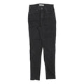 LEVI'S 721 Womens Jeans Black Slim Skinny Denim W27 L28 Stretch Zip