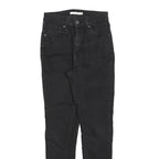 LEVI'S 721 Womens Jeans Black Slim Skinny Denim W27 L28 Stretch Zip