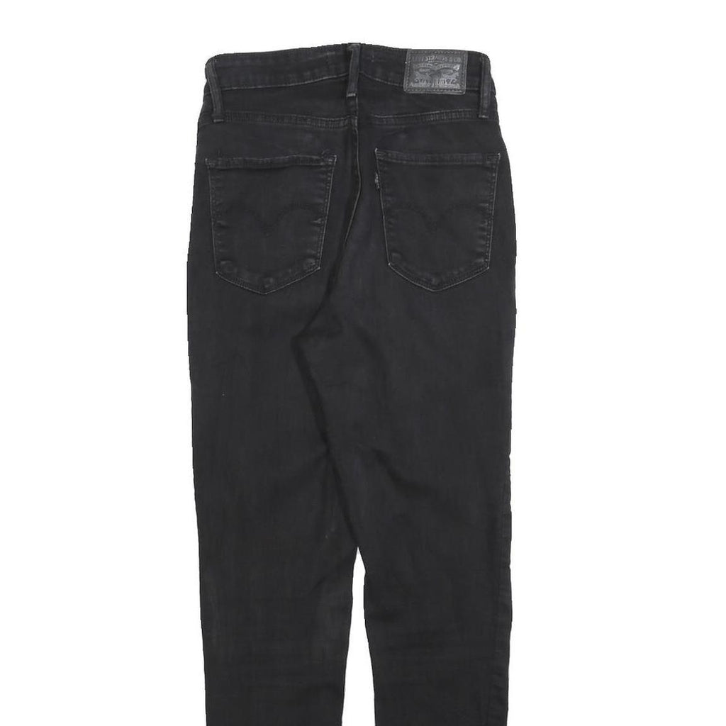 LEVI'S 721 Womens Jeans Black Slim Skinny Denim W27 L28 Stretch Zip