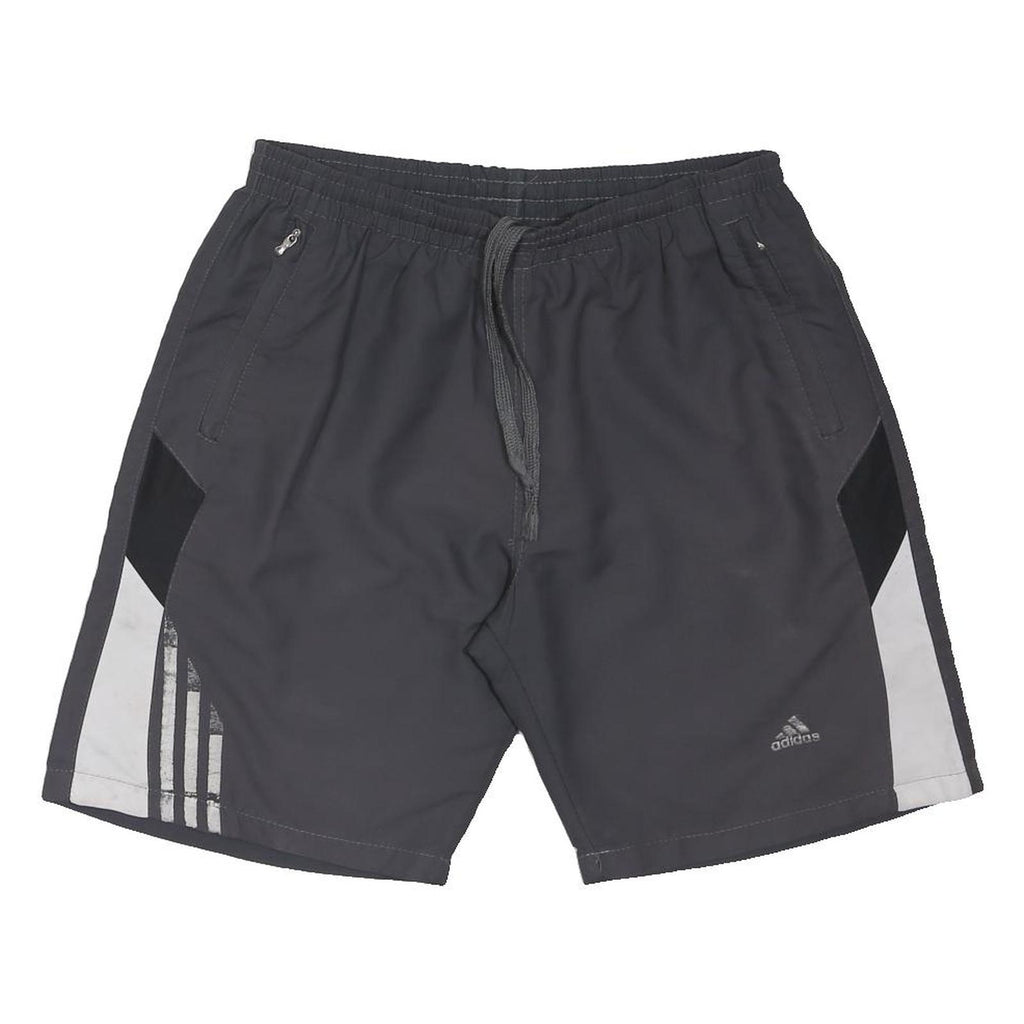 ADIDAS Mens Shorts Black Casual Plain Size M W30 Drawstring Pockets