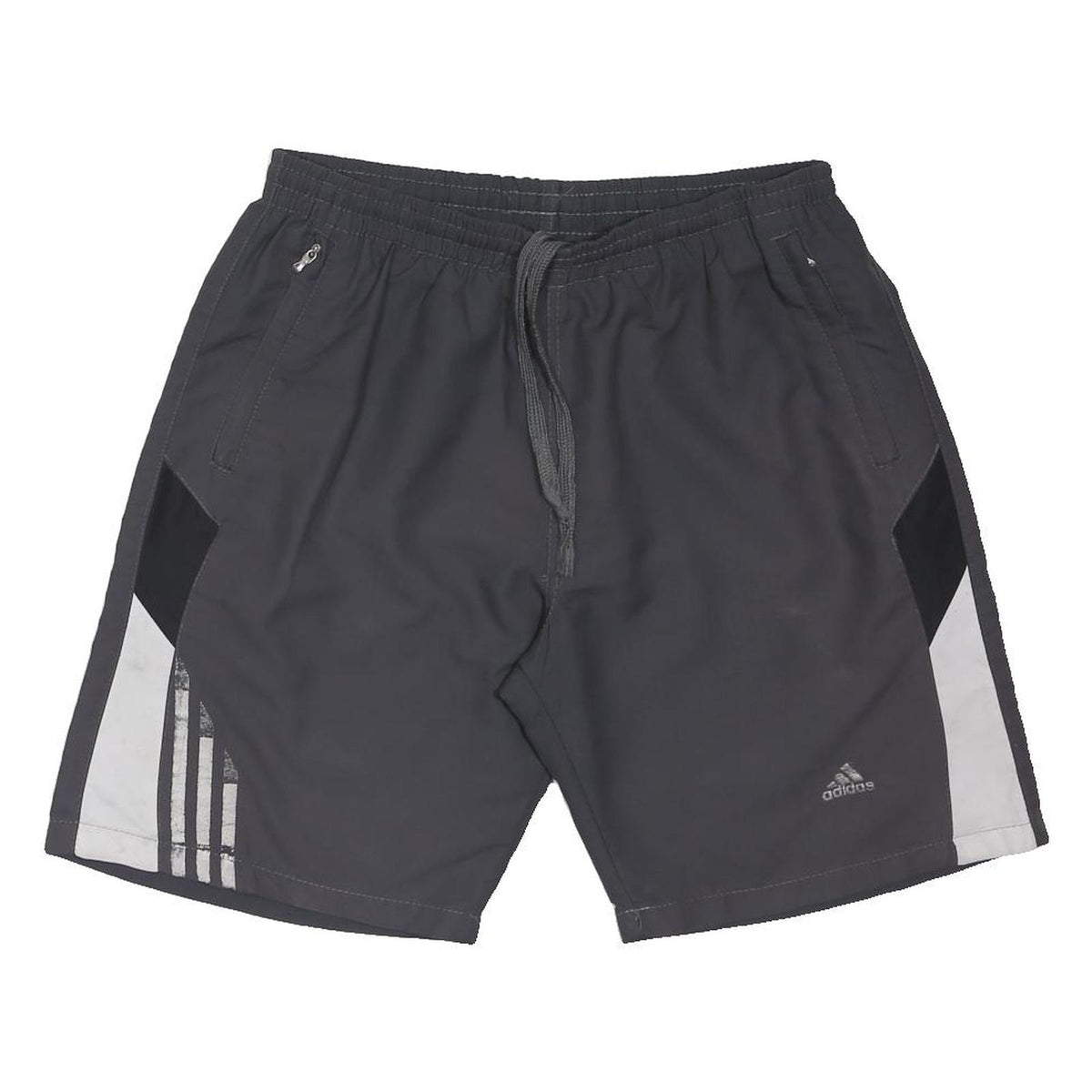 ADIDAS Mens Shorts Black Casual Plain Size M W30 Drawstring Pockets