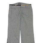 DOLCE & GABBANA Womens Wool Blend Black & White Relaxed Straight Trousers W30