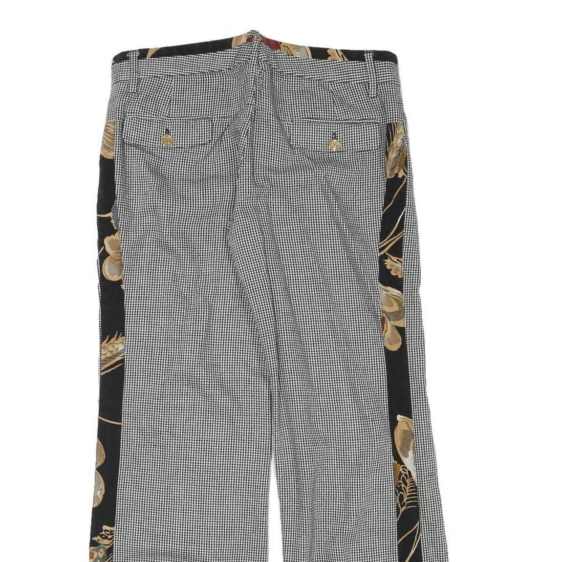 DOLCE & GABBANA Womens Wool Blend Black & White Relaxed Straight Trousers W30