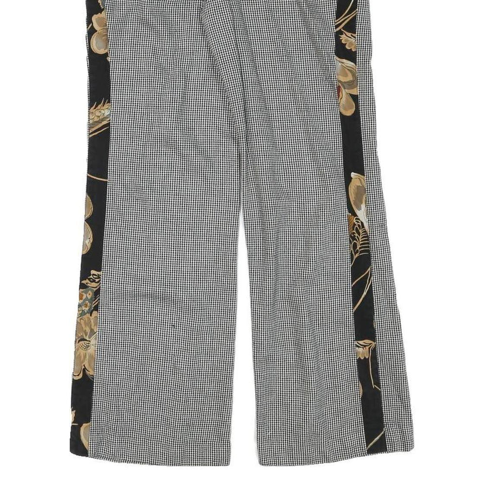 DOLCE & GABBANA Womens Wool Blend Black & White Relaxed Straight Trousers W30