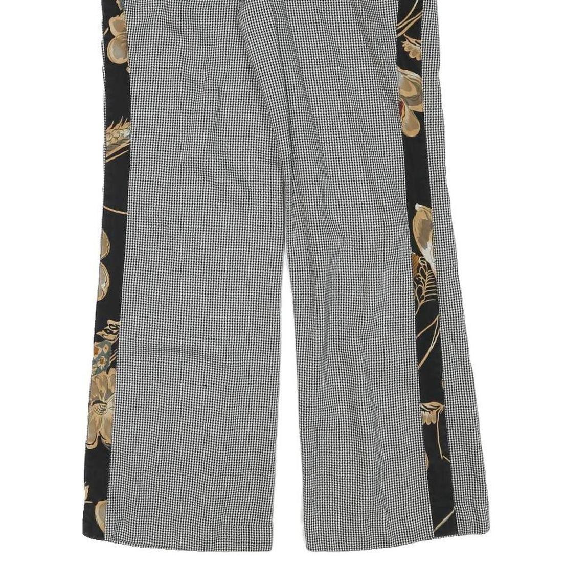 DOLCE & GABBANA Womens Wool Blend Black & White Relaxed Straight Trousers W30