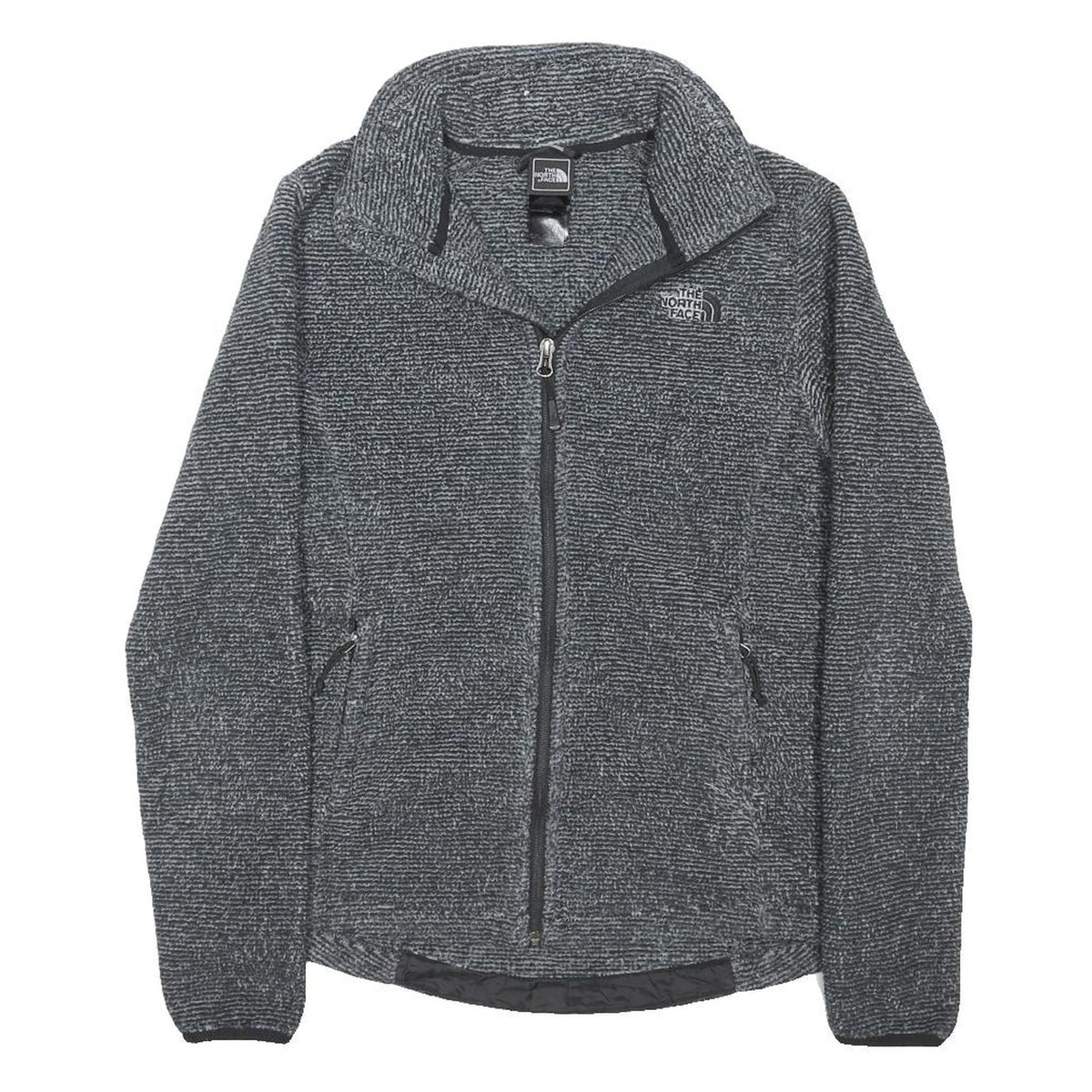 THE NORTH FACE Womens Grey Striped Pullover Relaxed Fit Jumper Crew Neck Basic